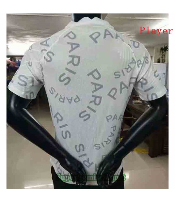 Tailandia Entrenamiento Equipacion Camiseta Player Version Psg Jordan Blanco 2020/21