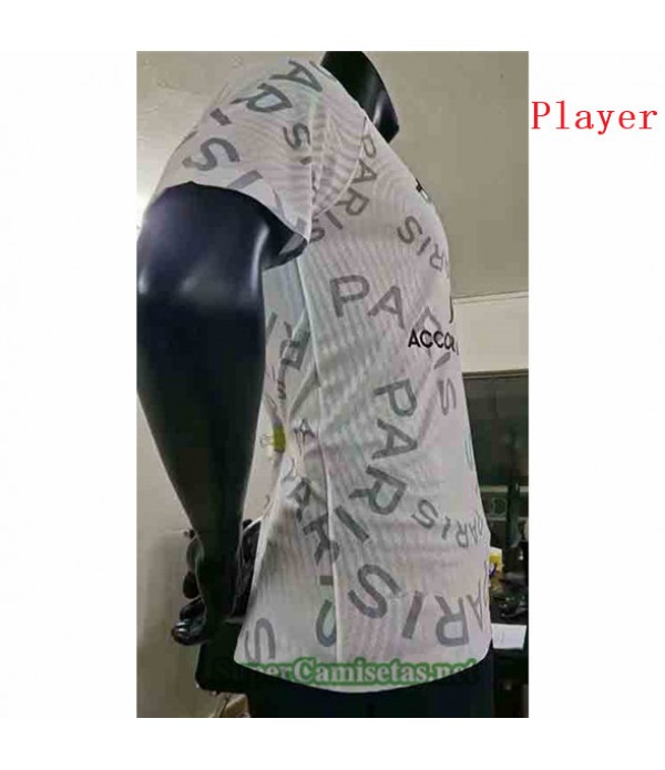 Tailandia Entrenamiento Equipacion Camiseta Player Version Psg Jordan Blanco 2020/21