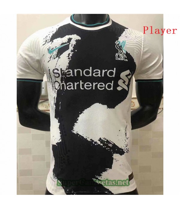 Tailandia Equipacion Camiseta Player Version Liverpool Blanco 2020/21