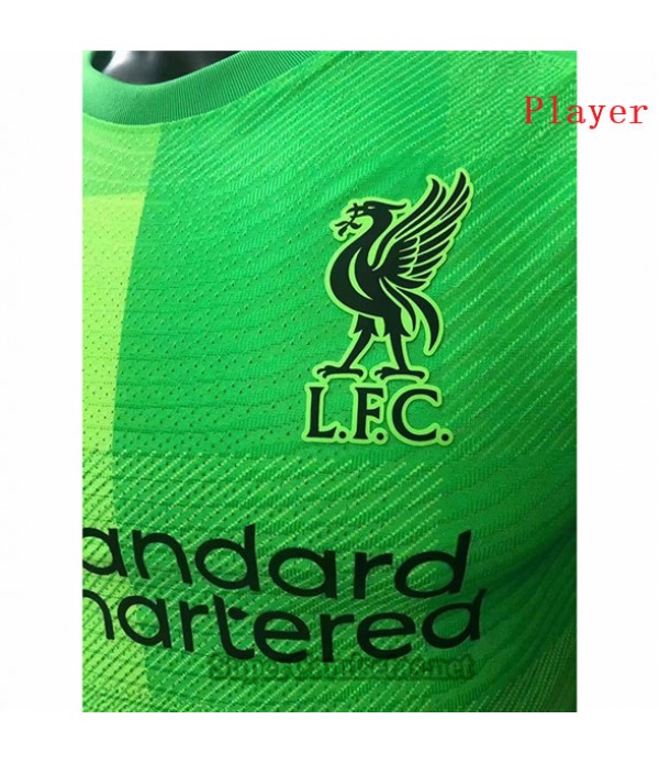 Tailandia Portero Equipacion Camiseta Player Version Liverpool Verde 2021/22