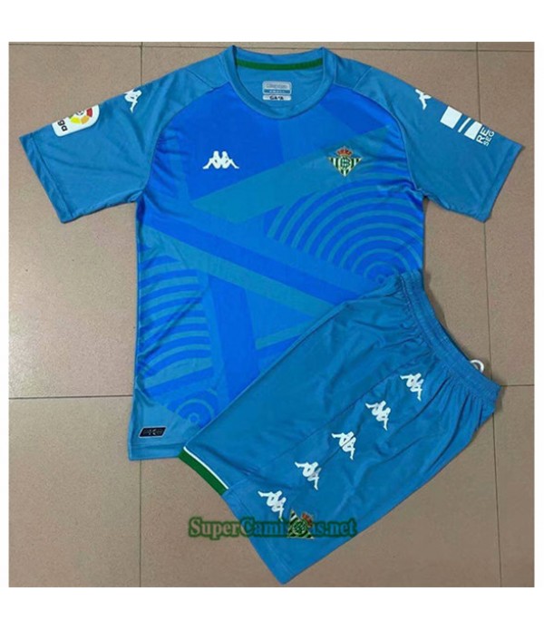 Tailandia Portero Equipacion Camiseta Real Betis Enfant Azul 2021/22