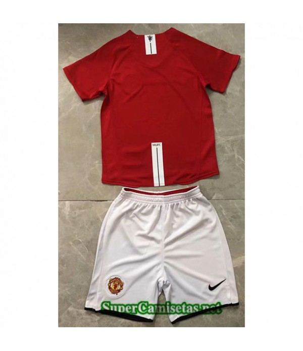 Tailandia Prima Equipacion Camiseta Manchester United Enfant Hombre 2007 08