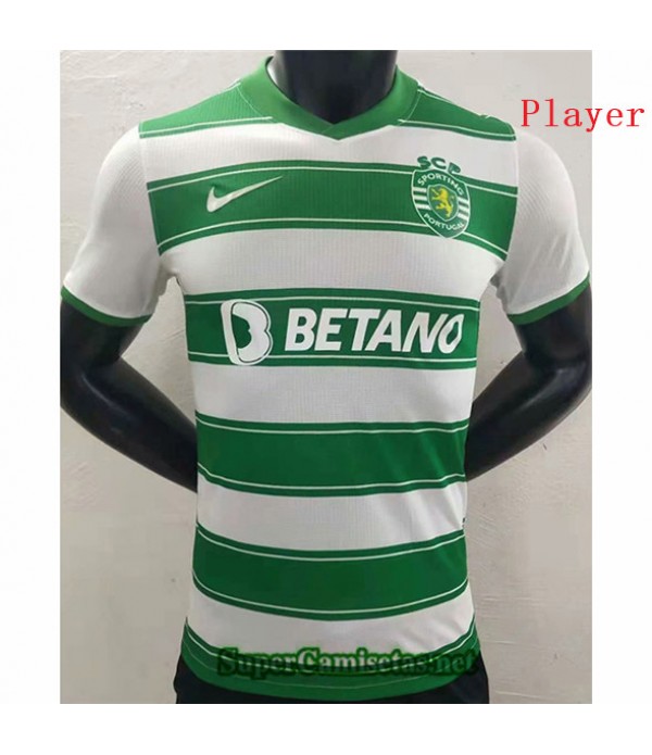 Tailandia Prima Equipacion Camiseta Player Version Sporting Lisbon 2021/22