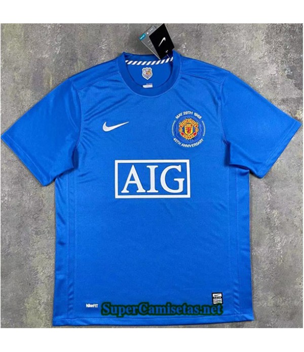 Tailandia Seconda Equipacion Camiseta Manchester United Hombre 2007 08