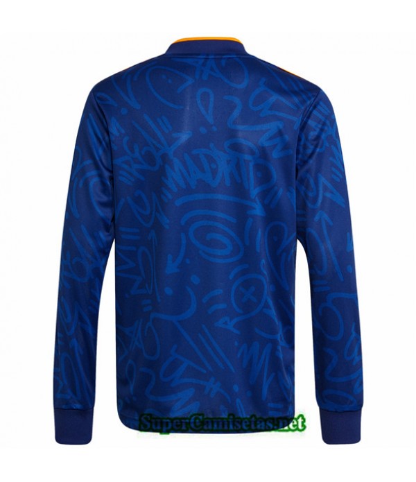 Tailandia Seconda Equipacion Camiseta Real Madrid Manga Larga 2021/22