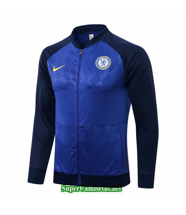 Tailandia Camiseta Chelsea Chaqueta Azul Marino Cuello Bajo 2021