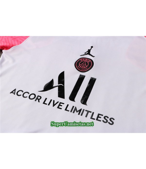 Tailandia Camiseta Kit De Entrenamiento Jordan Psg Blanco/rose 2021