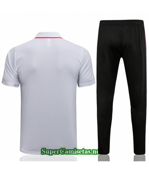 Tailandia Camiseta Kit De Entrenamiento Jordan Psg Paris Polo Blanco 2021