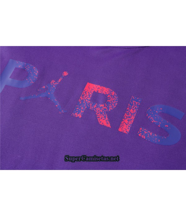 Tailandia Camiseta Kit De Entrenamiento Jordan Psg Púrpura Paris 2021