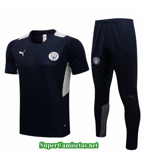 Tailandia Camiseta Kit De Entrenamiento Manchester City Azul Marino 2021