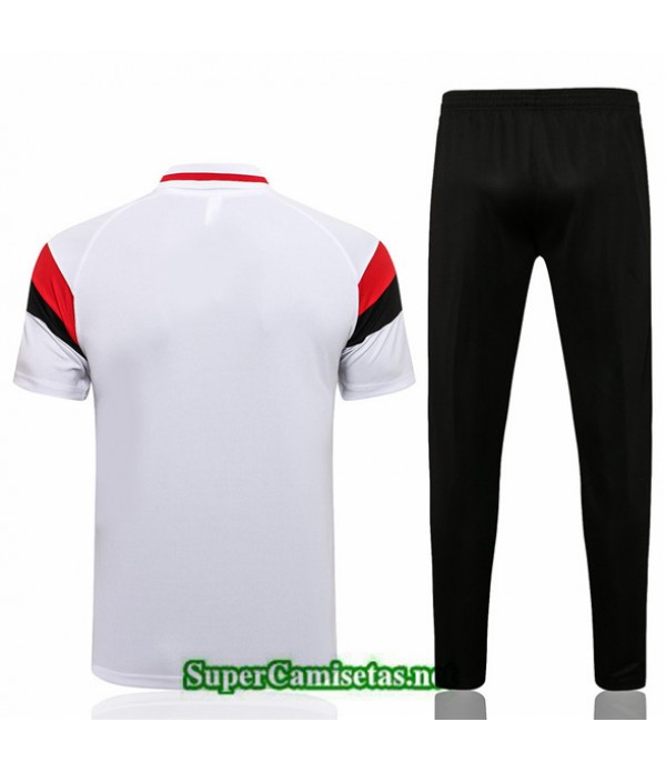Tailandia Camiseta Kit De Entrenamiento Manchester United Polo Blanco/negro/rojo 2021