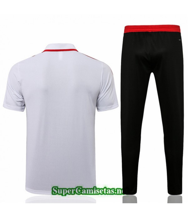 Tailandia Camiseta Kit De Entrenamiento Manchester United Polo Blanco/rojo 2021