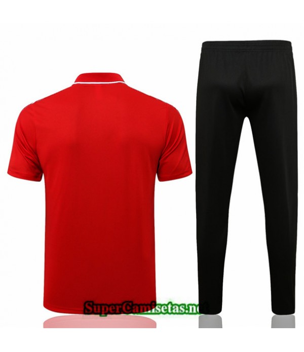 Tailandia Camiseta Kit De Entrenamiento Manchester United Polo Liga De Campeones Rojo/blanco 2021