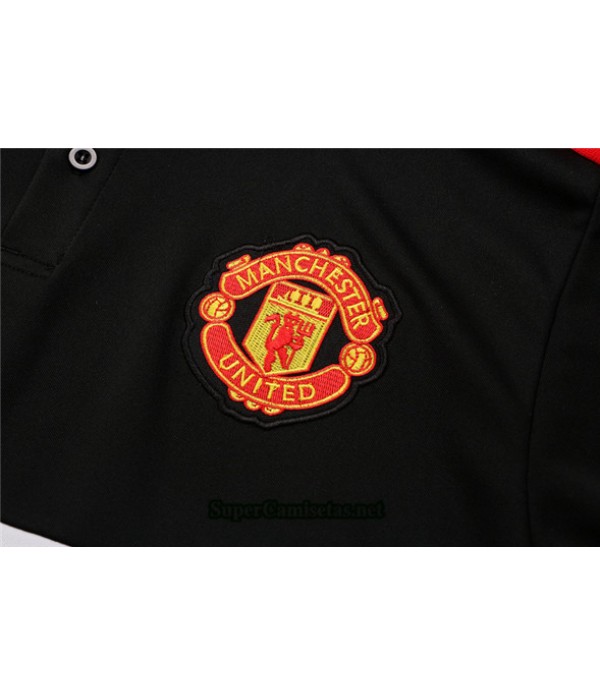 Tailandia Camiseta Kit De Entrenamiento Manchester United Polo Negro/rojo/blanco 2021
