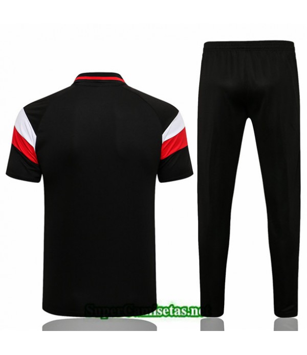 Tailandia Camiseta Kit De Entrenamiento Manchester United Polo Negro/rojo/blanco 2021