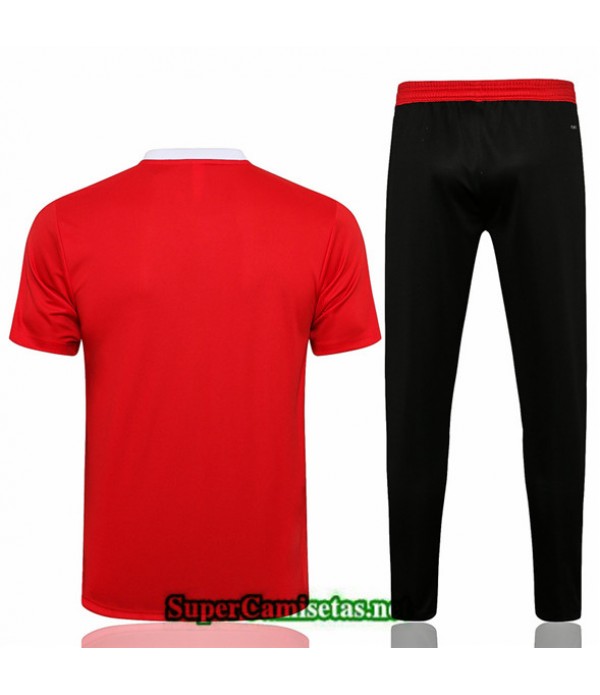 Tailandia Camiseta Kit De Entrenamiento Manchester United Polo Rojo/blanco 2021