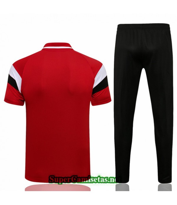 Tailandia Camiseta Kit De Entrenamiento Manchester United Polo Rojo/negro/blanco 2021