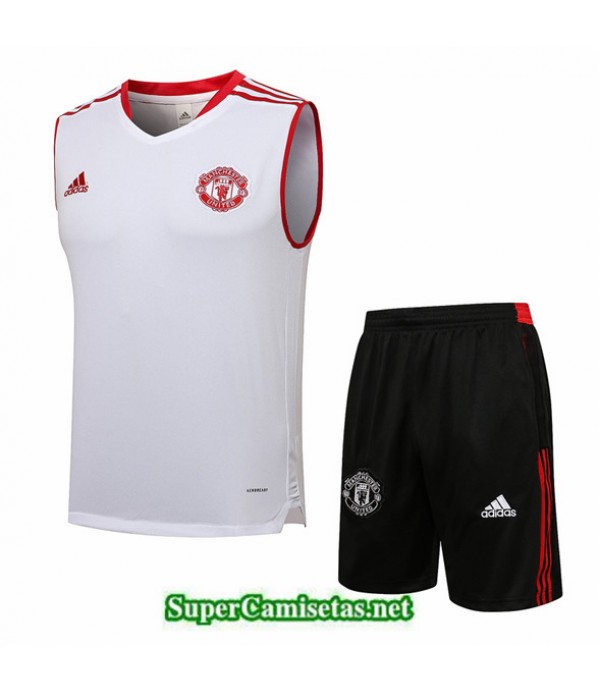 Tailandia Camiseta Kit De Entrenamiento Veste Manchester United Blanco/rojo 2021