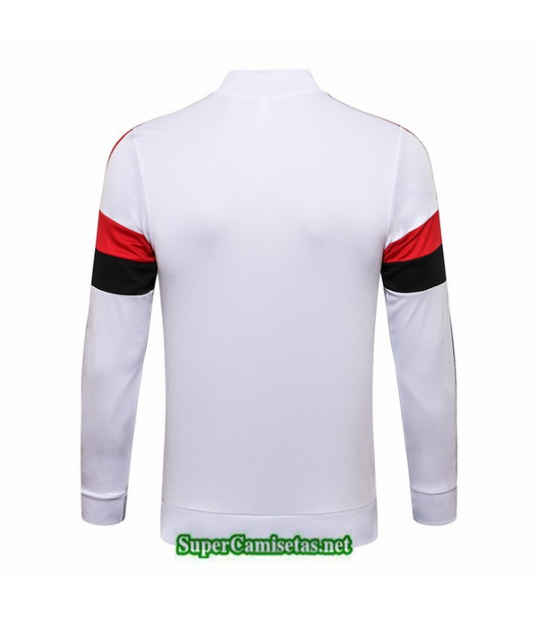 Tailandia Camiseta Manchester United Chaqueta Blanco/rojo/negro Cuello Alto 2021
