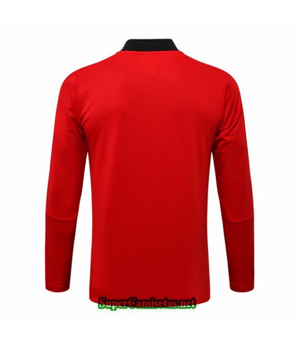Tailandia Camiseta Manchester United Chaqueta Rojo/negro Cuello Alto 2021