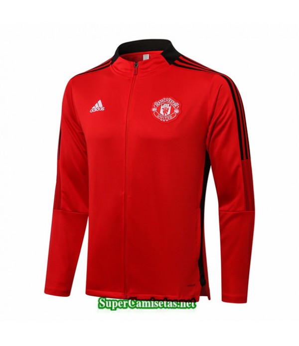 Tailandia Camiseta Manchester United Chaqueta Rojo/negro Cuello Alto 2021