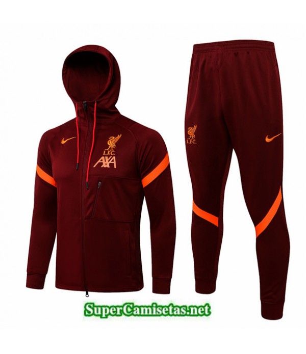 Tailandia Chandal Con Capucha Liverpool Cramoisi 2021