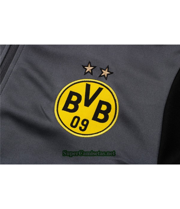 Tailandia Chaqueta Chandal Borussia Dortmund Gris Oscuro Col Haut 2021