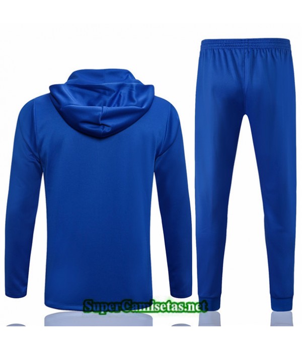 Tailandia Chaqueta Chandal Con Capucha Barcelona Azul 2021