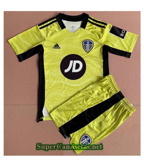 Tailandia Equipacion Camiseta Leeds United Ninos Portero Amarillo 2021
