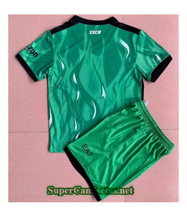 Tailandia Equipacion Camiseta Napoli Ninos Portero Verde 2021