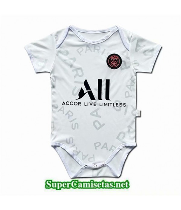 Tailandia Equipacion Camiseta Psg Baby Blanco 2021