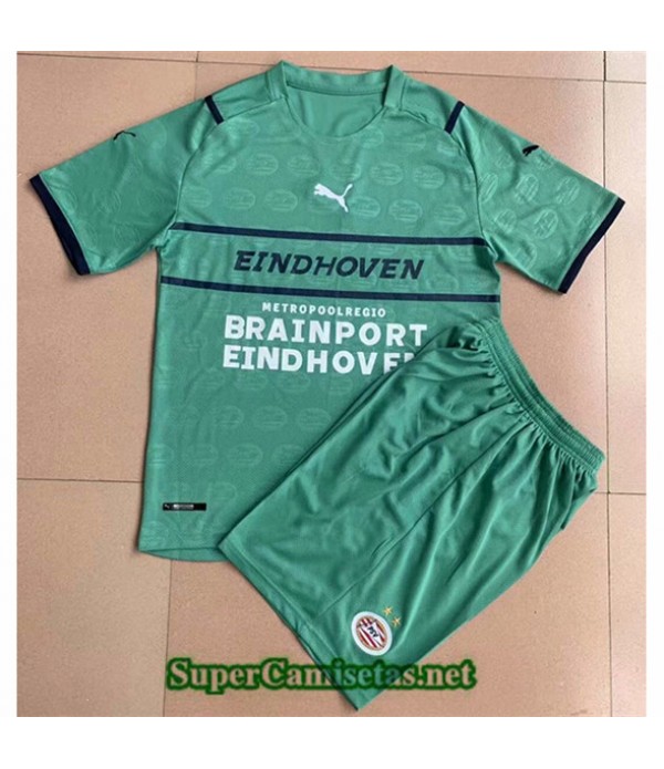 Tailandia Equipacion Camiseta Psv Eindhoven Ninos Verde 2021