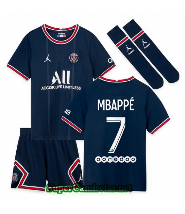 Tailandia Primera Equipacion Camiseta Psg Ninos Mbappé 7 2021