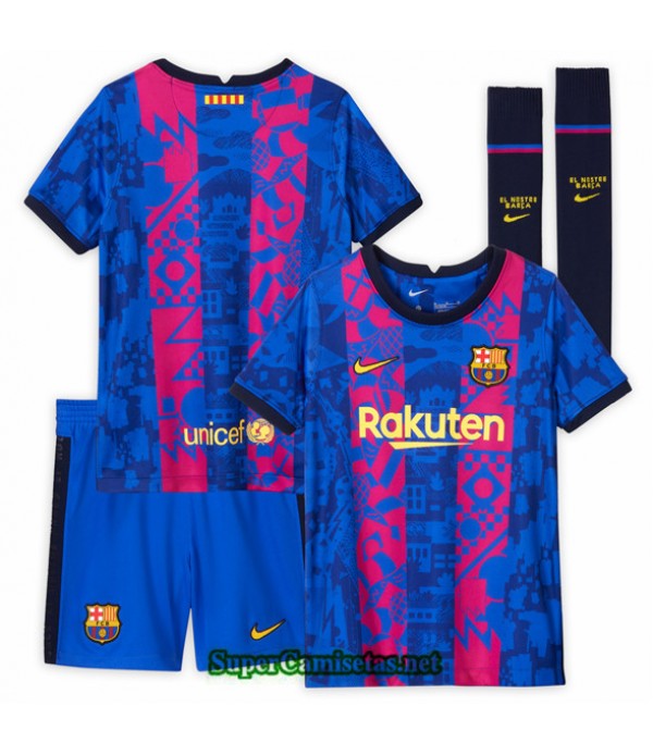 Tailandia Tercera Equipacion Camiseta Barcelona Ninos 2021