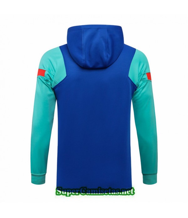 Tailandia Camiseta Barcelona Chaqueta Sombrero Azul/vert 2021/22