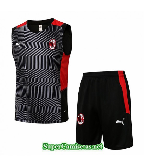 Tailandia Camiseta Kit De Entrenamiento Ac Milan Debardeur Negro 2021/22