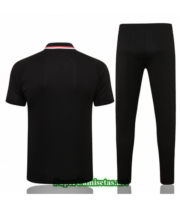 Tailandia Camiseta Kit De Entrenamiento Ac Milan Polo Negro/rojo 2021/22