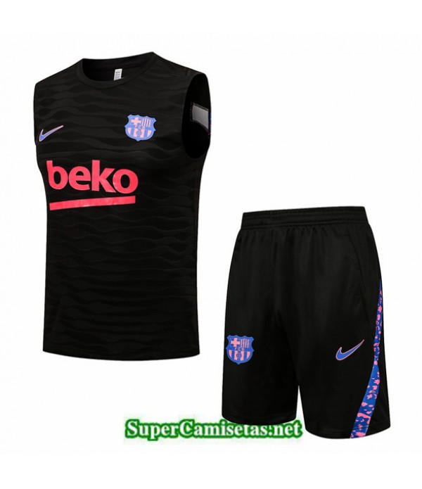 Tailandia Camiseta Kit De Entrenamiento Barcelona Debardeur Negro 2021/22