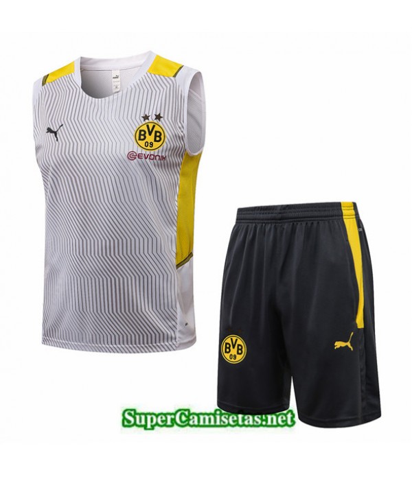 Tailandia Camiseta Kit De Entrenamiento Borussia Dortmund Debardeur Blanco 2021/22