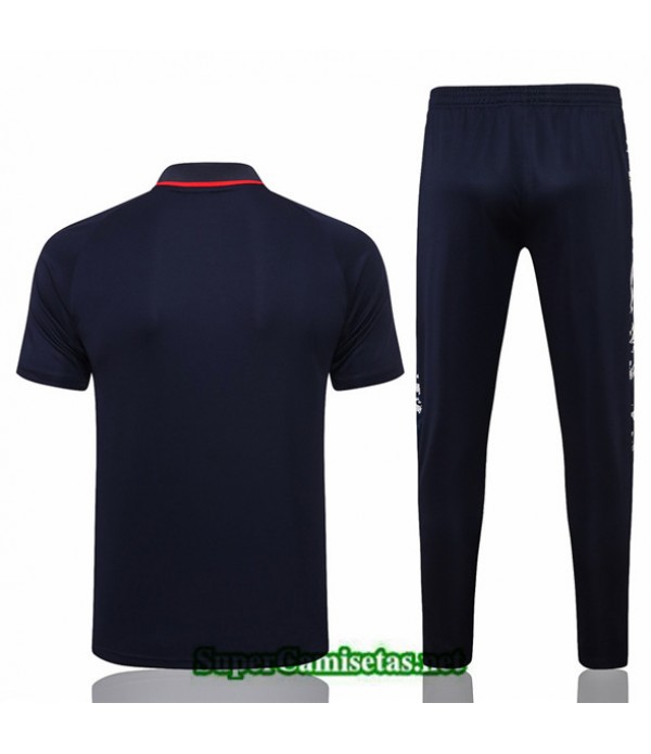 Tailandia Camiseta Kit De Entrenamiento Italia Polo Azul Marino 2021/22