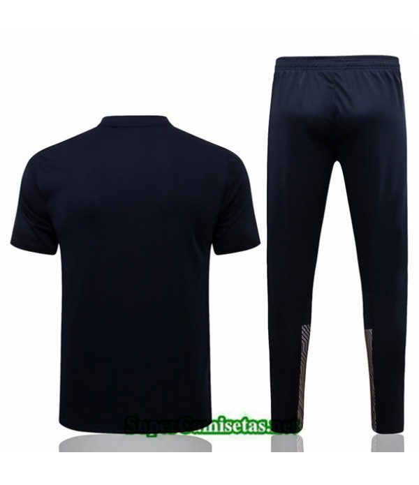 Tailandia Camiseta Kit De Entrenamiento Manchester City Polo Azul Marino 2021/22