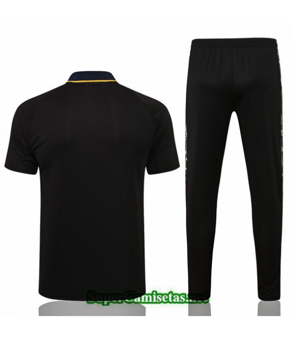 Tailandia Camiseta Kit De Entrenamiento Manchester City Polo Negro/verde 2021/22