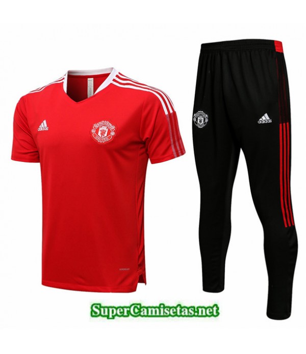 Tailandia Camiseta Kit De Entrenamiento Manchester United Rojo 2021/22