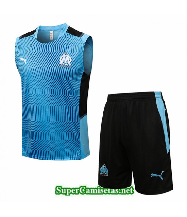 Tailandia Camiseta Kit De Entrenamiento Marsella Debardeur Azul Claro/rojo 2021/22