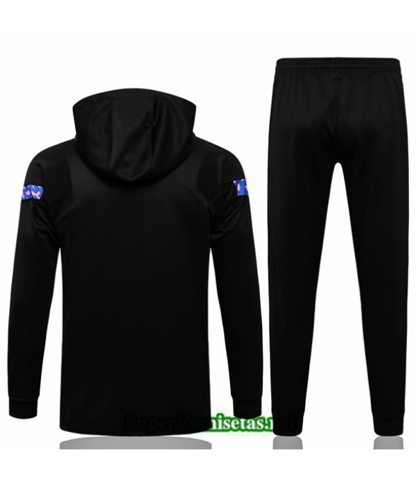 Tailandia Chaqueta Chandal Con Capucha Barcelona Negro 2021/22