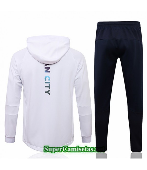Tailandia Chaqueta Chandal Con Capucha Manchester City Blanco 2021/22