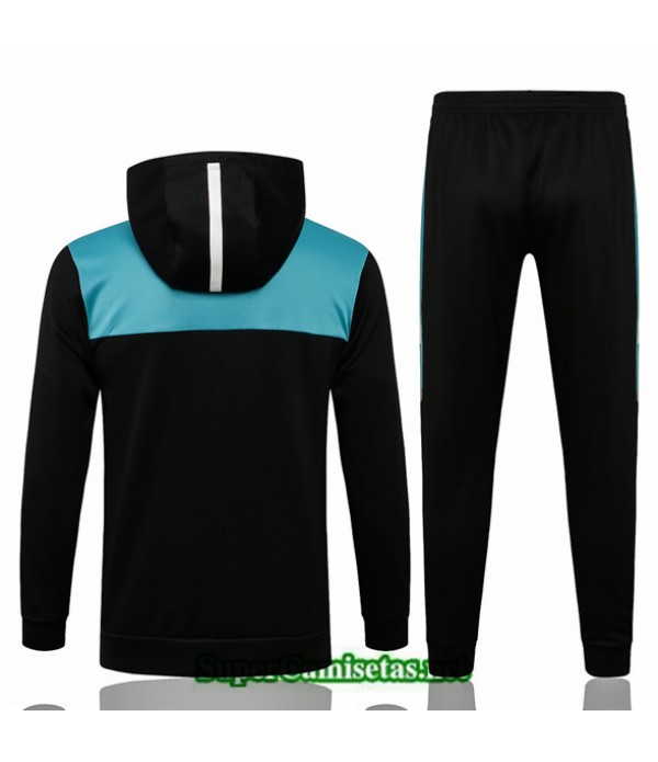 Tailandia Chaqueta Chandal Con Capucha Real Madrid Negro/azul 2021/22