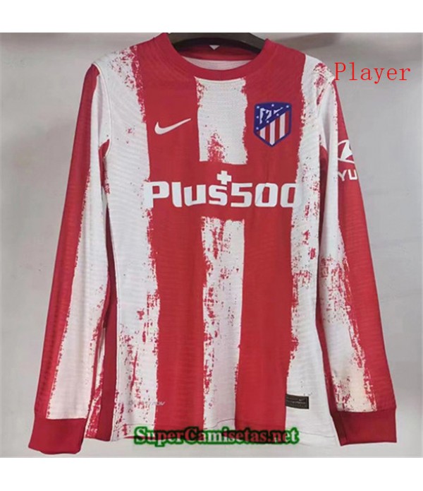 Tailandia Domicile Equipacion Camiseta Player Atletico Madrid Manga Larga 2021/22