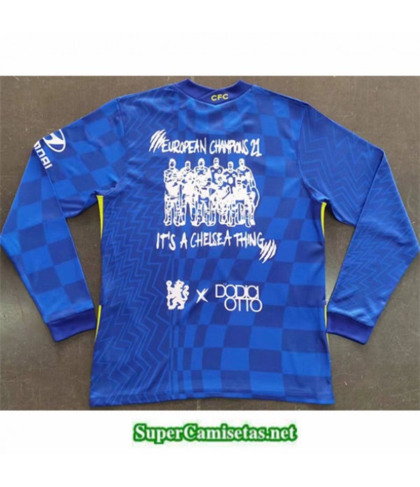 Tailandia Equipacion Camiseta Chelsea Edición Especial Manga Larga 2021/22