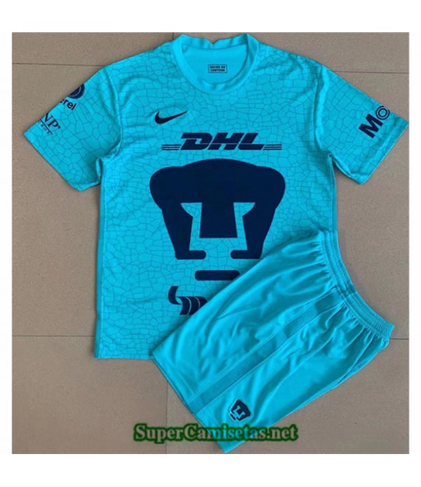 Tailandia Equipacion Camiseta Launch Pumas Enfant Azul Verde 2021/22